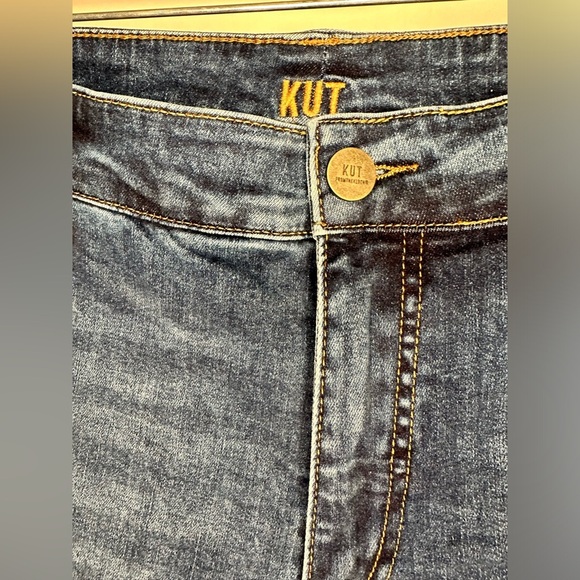 Kut from the Kloth Catherine Boyfriend Jeans Size 16W Medium indigo cuff Denim - Picture 7 of 14